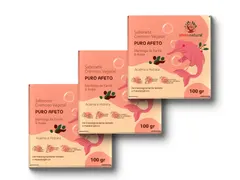 Kit 3un Sabonetes em Barra Vegetal Infantil Hipoalergênico 100g Puro Afeto