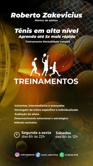 Roberto Zakevicius - Treinamento e Cursos de Tênis, foto 1