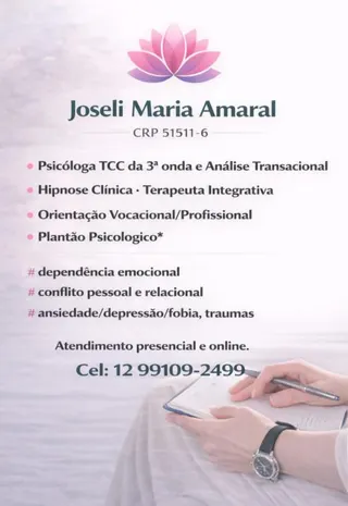 Joseli Maria Amaral Psicoterapeuta e Hipnoterapia, foto 1