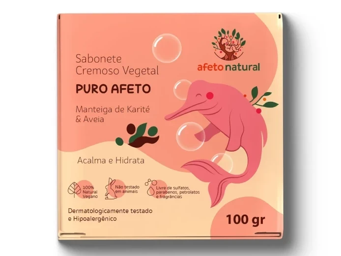 Foto Sabonete em Barra Vegetal Infantil Hipoalergênico 100g Puro Afeto